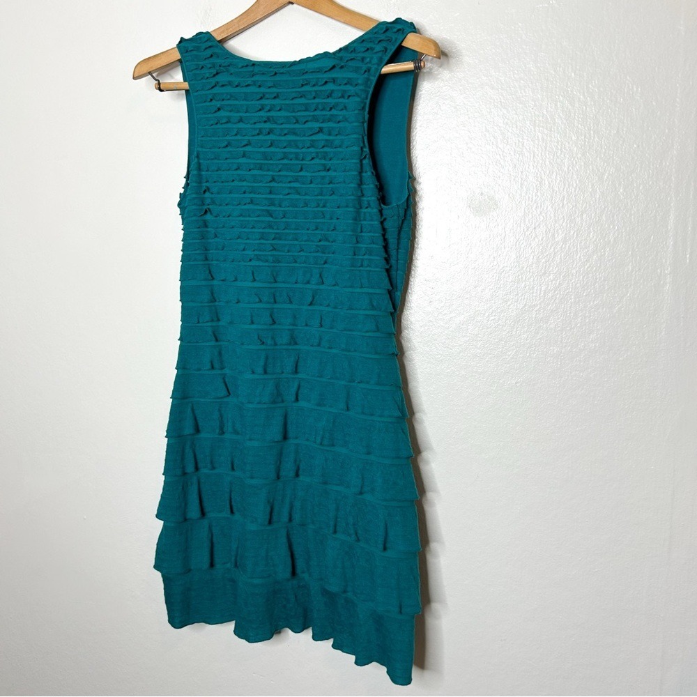 Max Studio Teal Ruffle Tank Mini Dress - Picture 4 of 4